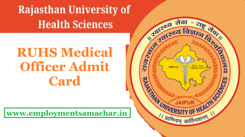 RUHS Medical Officer Admit Card