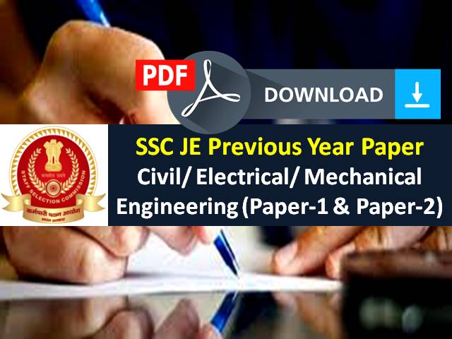 SSC JE Previous Papers