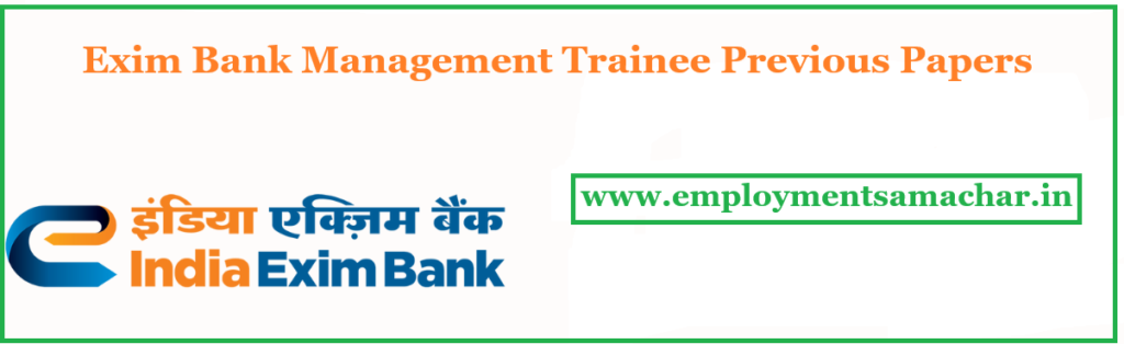 Exim Bank Management Trainee Previous Papers