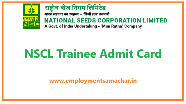 NSCL Admit Card