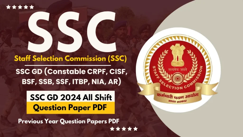 SSC Constable GD Previous Papers