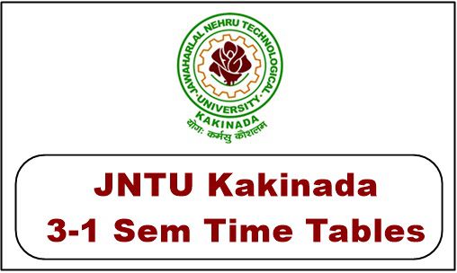 JNTUK 3-1 Time Table