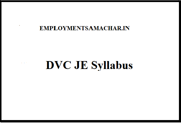 DVC JE Syllabus