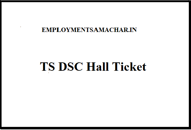 TS DSC Hall Ticket