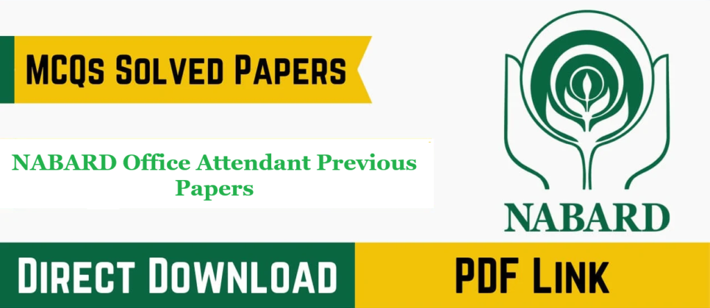 NABARD Office Attendant Previous Papers 