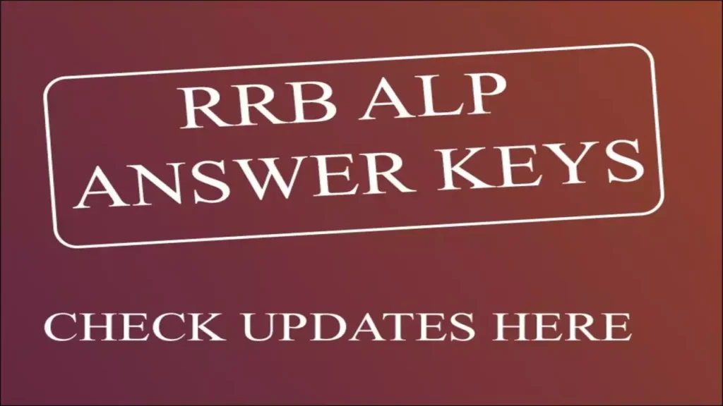 RRB ALP Answer Key