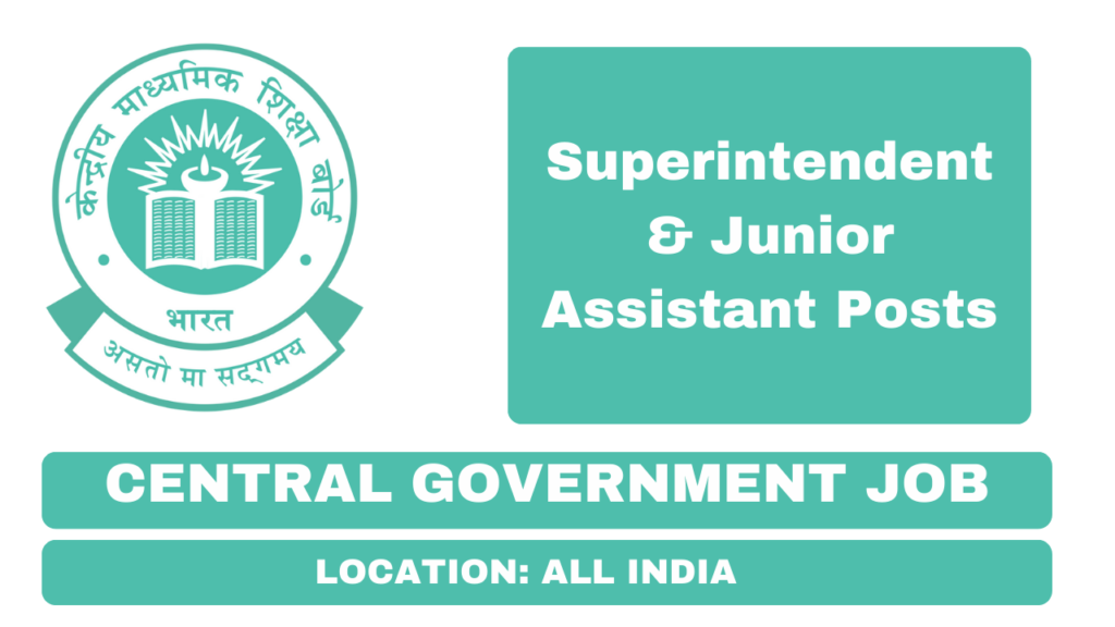 CBSE Junior Assistant Syllabus